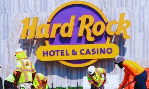 Workers Outside Hard Rock Hotel & Casino