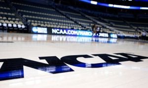 NCAA Logo On Basketball Court