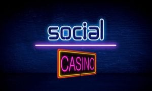 Social Casino Neon Illustraion