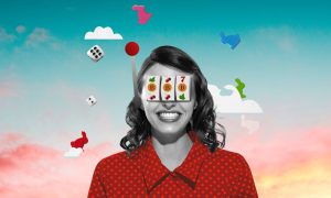 Woman With Slots Eyes Pop Art Image
