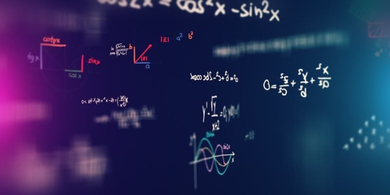 math equations on blackboard