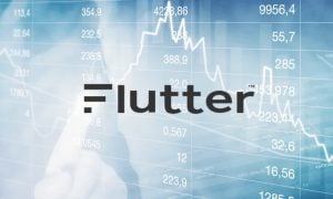 flutter logo over graph