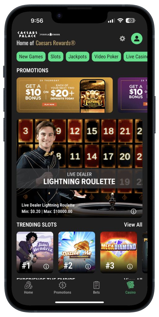 Caesars Palace Casino Michigan app