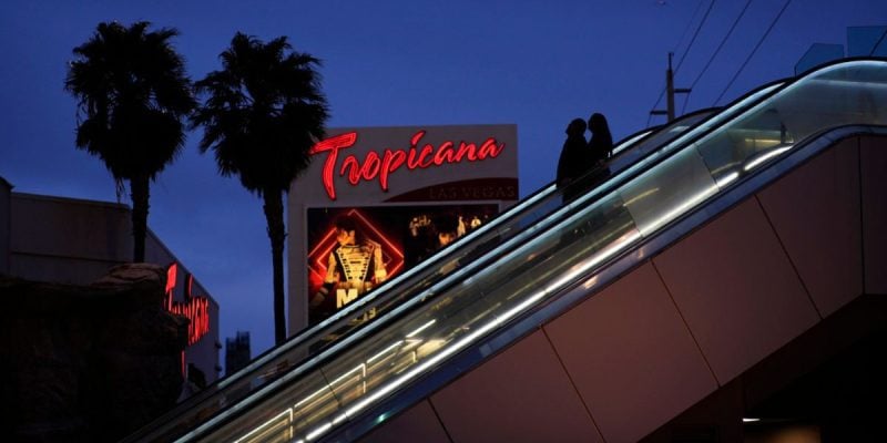 Escalator Outside Tropicana Las Vegas Hotel-Casino
