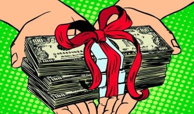 Hands Gift Cash Pop Art