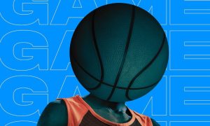 Man With Basketball Head Illustration