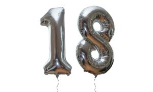 Silver #18 Mylar Balloon