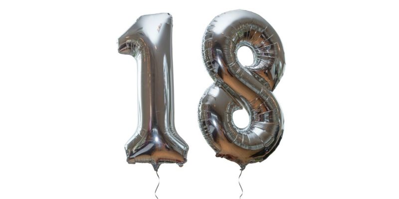 Silver #18 Mylar Balloon