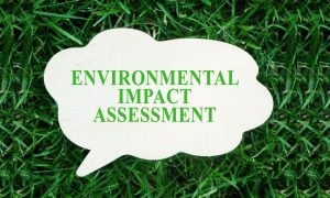 Speach Bubble Reads Environmental Impact Assessment