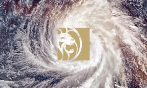 betmgm logo over tropical storm