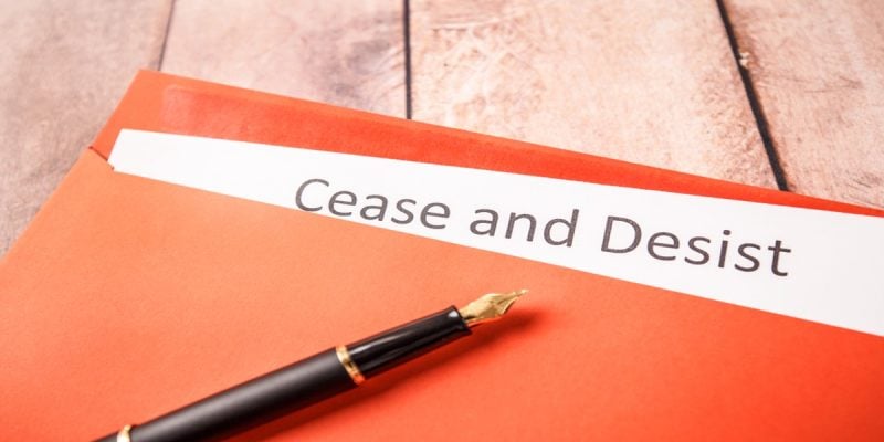 Cease and Desist letter