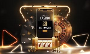 Cell Phone Displays BetMGM Online Casino