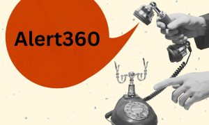Vintage Phone Speach Bubble Says Alert360