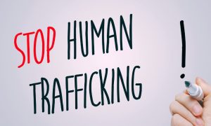 Hand Writes Stop Human Trafficking