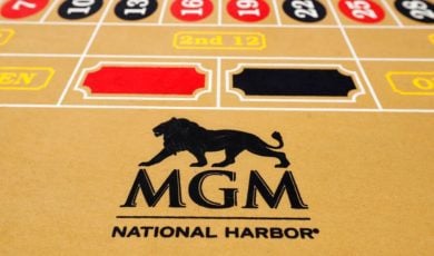 MGM National Harbor Logo On Roulette Table