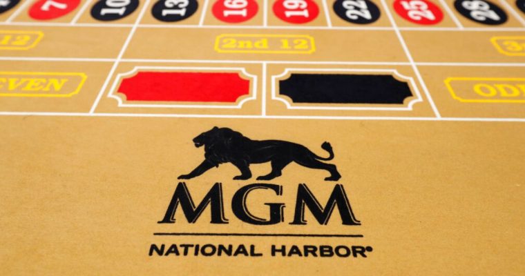 MGM National Harbor Logo On Roulette Table