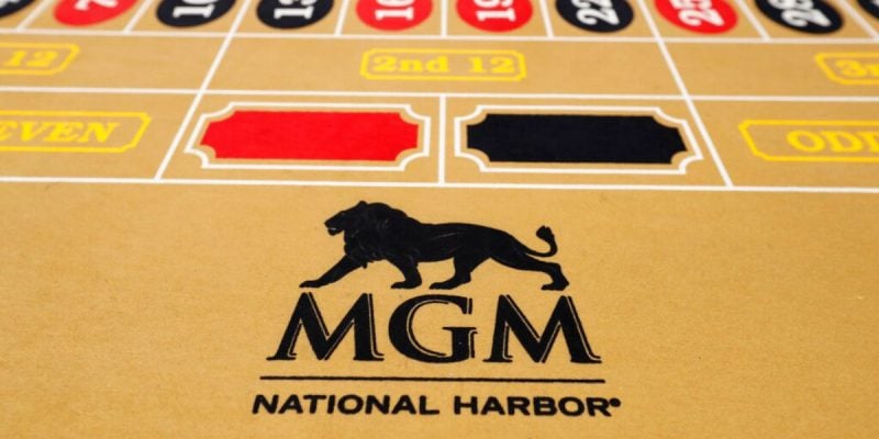 MGM National Harbor Logo On Roulette Table