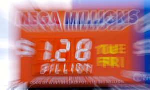 Sign Displays Mega Millions Lottery Jackpot