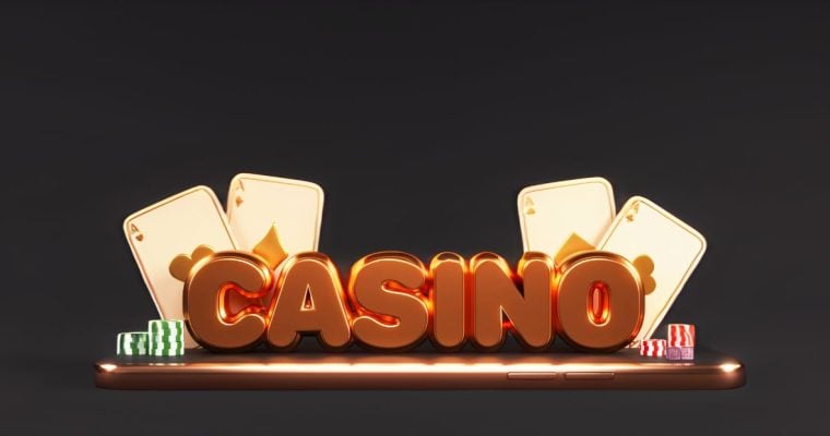 3D Illustration Of Mobile Phone And Casino