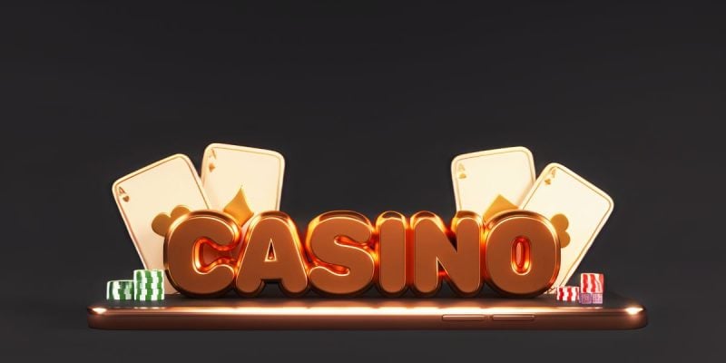 3D Illustration Of Mobile Phone And Casino