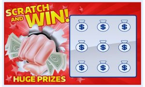 Electronic Scratch And Win Lottery Ticket