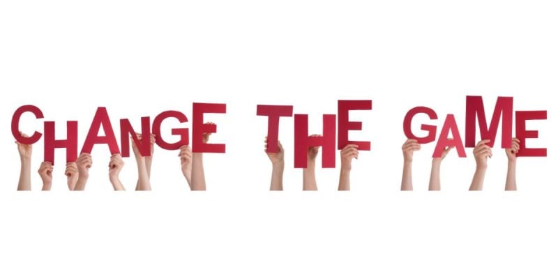 Hands Hold Letters Reading Change The Game