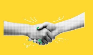 Hands Shake Symbolizing Partnership Illustration