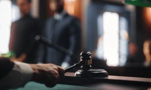 Judge Makes Ruling While Holding Gavel