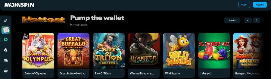 Moonspin Hottest Games