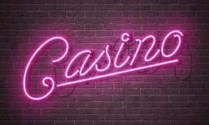 Pink Neon Casino Sign Illustration