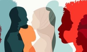 Shilhouette Of Various Men And Women Illustration