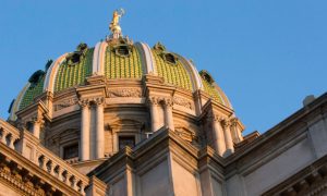 Sun Sets On Pennsylvania Capitol Building