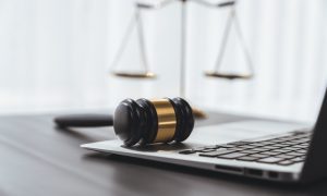Lawsuit Gavel Computer