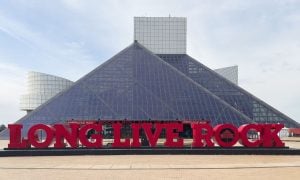 Rock-n-Roll Hall Of Fame Sign In Ohio