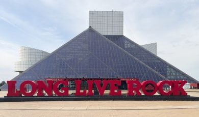 Rock-n-Roll Hall Of Fame Sign In Ohio