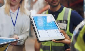 Architecht, Contruction Workers Review Blueprint