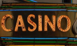 Colorful Neon And Marquee Casino Sign Lights