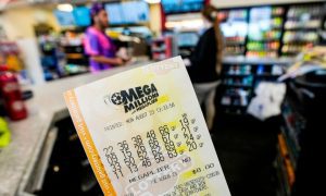 Mega Millions Ticket As Person Makes Purchase Convenience Store