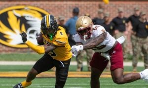 Missouri kick returner Luther Burden III