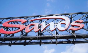 Sands Casino Exterior Sign At Entrance