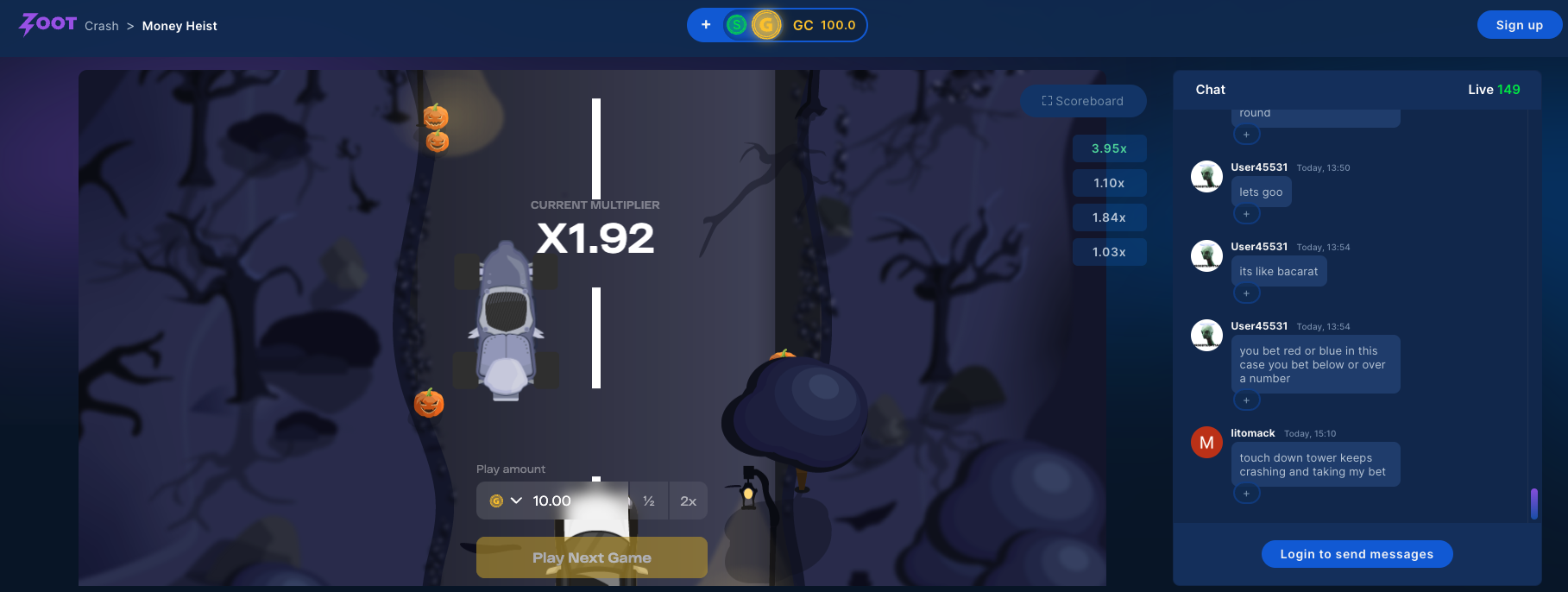 Zoot Casino just dropped game