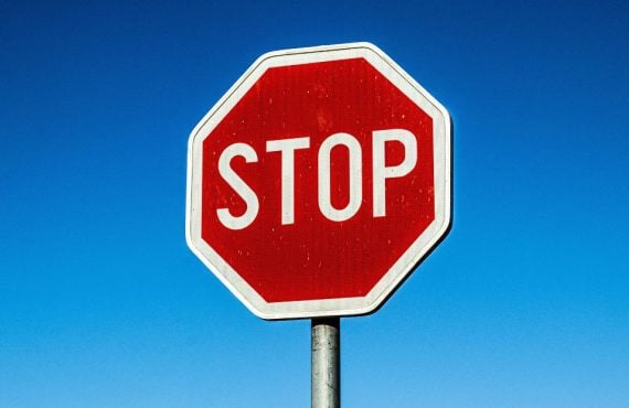 a stop sign