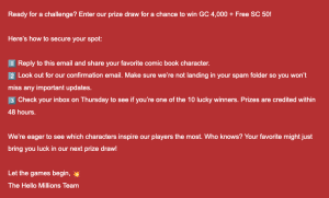 A screenshot of an email promo sent to the author