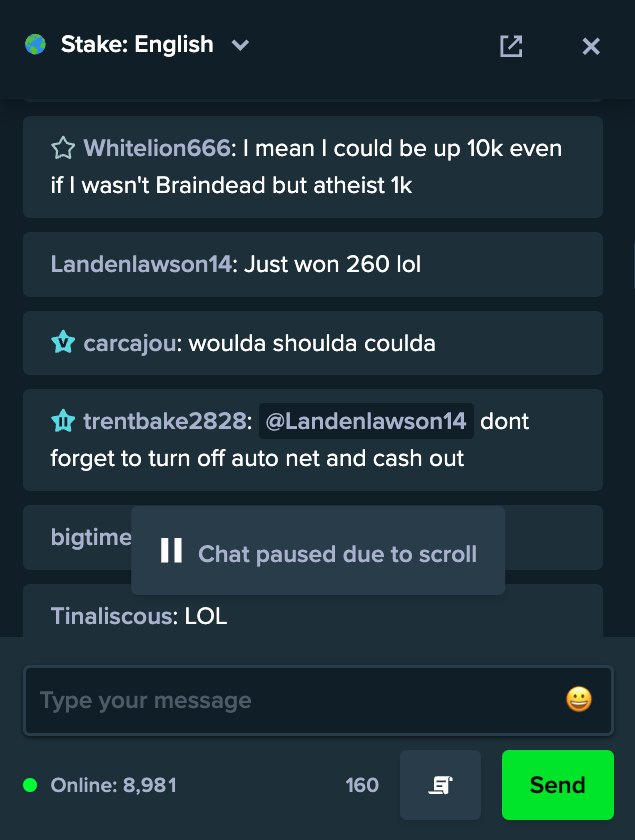 Stake.us Community Chat