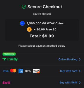 Wow vegas banking options