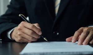a person pens a piece of legislation