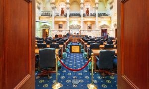 a picture inside the Maryland State Senate