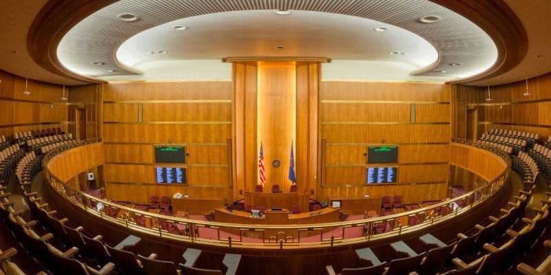 the north dakota senate chamber