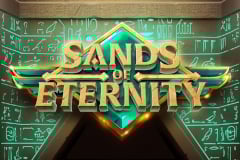 Logo for the online slot Sands of Eternity, from Slotmill