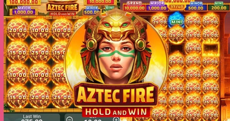 Logo for Aztec Fire Hold and Win, an online slot from 3 Oaks Gaming